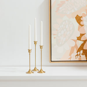 Gold Candle Holders (Set of 3)